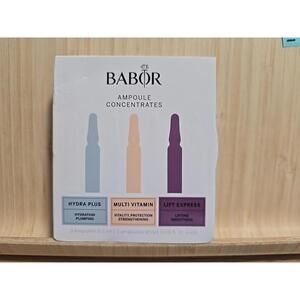 BABOUR AMPOULE CONCENTRATES 3 PIECE SET SAMPLE .06 OZ EACH SKIN LIFT PLUMP HYDRA